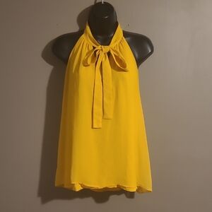 Zara Yellow Halter Blouse Size M